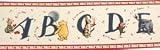 Classic Alphabet Pooh Wall Border Ecry / Cranberry