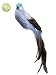 14" Aqua Feathered Long-Tail Clip-On Bird Christmas Ornament