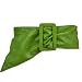 HOT GREEN ULTRA SOFT SQUARE BUCKLE WIDE SASH CINCH BELT
