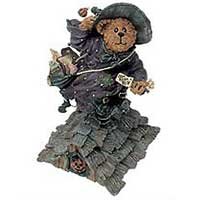 Boyds Halloween Witch Bear Griselda Broomster..Midnight Flight #228382