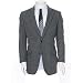Elegant Men's Grey Two-button Herringbone Sportcoat