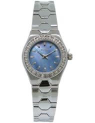 Elgin EG7070 Womens Analog Slate Mother of Pearl White Crystal Adjustable Watch