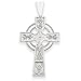 14k White Gold Celtic Cross Pendant