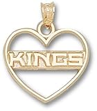 Los Angeles Kings Logo Heart Gold Plated Charm/Pendant