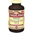 Nature Made Organic Flaxseed Oil 1000 mg - Omega-3, Omega-6, Omega-9 -225 Softgels