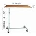 MedMobile Adjustable Height Non-Tilt Hospital Overbed Table / Labtop Table with 4 Locking Castors,