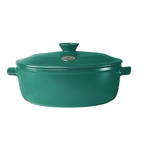 Emile Henry Flame Top 1.9 Quart Round Stew Pot, Green by Emile Henry