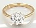 0.80 Carat Round Diamond Cluster Ring in 18ct Solid Yellow Gold