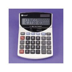UNV15966 - Universal 15966 Portable Minidesk/Handheld Calculator, Solar/Battery, 12-Digit Display 15966 / UNV15966