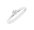 Bague Solitaire - Z - RD1009DI/50 - Femme - Or blanc (9 carats) 2.3 Gr - Diamant 0.5 Cts - T 50
