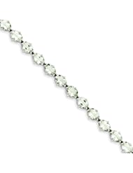 Sterling Silver Green Amethyst Bracelet