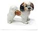 Little Critterz Shih Tzu Sultan - White and Brown Home Decor Animal Miniature Porcelain Figurine