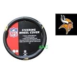 Official NFL License Steering Wheel Cover - Minnesota Vikings