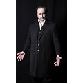 Il Padrino Moda Luxus Mafia Zoot Suit Anzug - Schwarz - Florian Obst Gangster Silver Anzug Mantel Langweste Gehrock