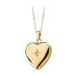 14K Yellow Gold 0.01 ct. Diamond Accent Heart Locket with Chain