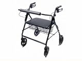 Walkabout Four-Wheel Imperial Rollator - Straight Backbar, 1 EA