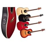 Applause AE128 Super Shallow Acoustic-Electric Guitar, Ruby Red