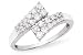 1/2 Carat Diamond 14K White Gold Journey Ring
