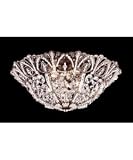 Schonbek 9801-32 Tiara 5 Light Flush Mount in French Lace with Clear Swarovski Spectra crystal