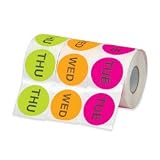 1' Circle 'SAT' Blue Label (DL6551) Category: Inventory Labels