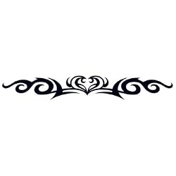 No. 5 Heart Arm Band Temporary Tattoo 1.5x9