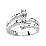 31cMQUgRv4L. SL160  1/3 CT TW 14K White Gold 3 Stone Diamond Ring