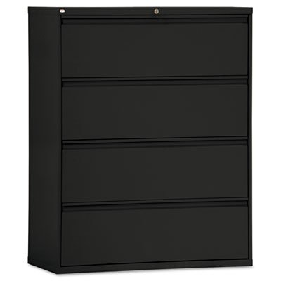 Alera Four-Drawer Lateral File Cabinet 42W X 19-14D X 54H Black