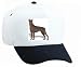 White Cap with dog, vicious, doberman, pet