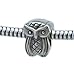 BARNYARD OWL Sterling Silver Charm Bead for Troll title=