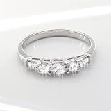 Image of 0.60 Carat Round Brilliant with Baguette Diamond Eternity Ring in 18ct Solid White Gold