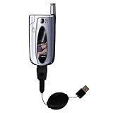 Retractable USB Cable for the Sanyo MM-5600 with Power Hot Sync and Charge capabilities - Gomadic Brand w/ TipExchange Technology