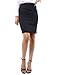Doublju Womens Mid Length H-line Simple Skirt