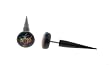 Genuine Ed Hardy Black Fake Taper - Tiger with Hat Logo - 16g Wire - 00G - 32mm Length - Sold as a Pair