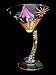 Beach Party Design - Hand Painted - Sexy Martini - 7 oz. (curved stem)