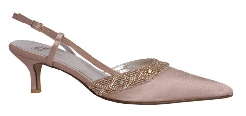 Satin , Beaded and Rhinestone Decore, Heel 2