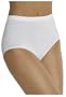 Barelythere Women's Solid  Microfiber Full Brief Panty, White, 6/7