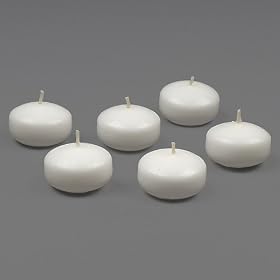 2 White Floating Candles Set 288 Wedding Party Favor by Quick Candles