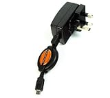 ULTIMATEADDONS 2 in 1 UK 3 Pin USB Mains Charger Plug for Amazon Kindle 2 including retractable USB Syn & Charge Cable