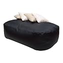 5ft Sofa Beanbag BLACK Faux Leather Classic