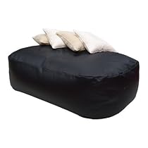5ft Sofa Beanbag BLACK Faux Leather Classic
