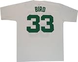 Boston Celtics Larry Bird Adidas 1986 White Throwback T Shirt