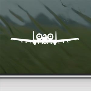 A 10 Thunderbolt Ii Warthog Front White Sticker Decal Car Window Wall Macbook Notebook Laptop Sticker Decal