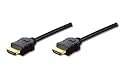 2m HDMI Kabel St/St HDMI Anschlusskabel schwarz, vergoldete Stecker