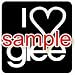 I HEART LOVE GLEE WHITE VINYL DECAL STICKER