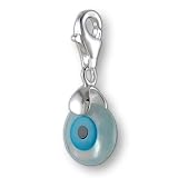 MELINA Charms clip on pendant evil eye sterling silver 925