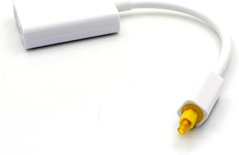 igloon Toslink Digital Optical Audio Splitter Adapter Cable, One Inputs to Two Output - White