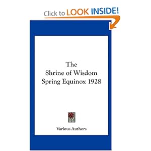 The Shrine of Wisdom Spring Equinox 1928 [Hardcover]