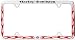 License Plate Frame - Harley Davidson Red Flames Bar & Shield Bottom