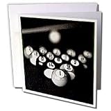 Billiards - Billiards Pool - Greeting Cards-12 Greeting Cards with envelopes