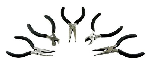 Mini Soft-Grip Precision Pliers Set - 5 Piece - Spring-Action